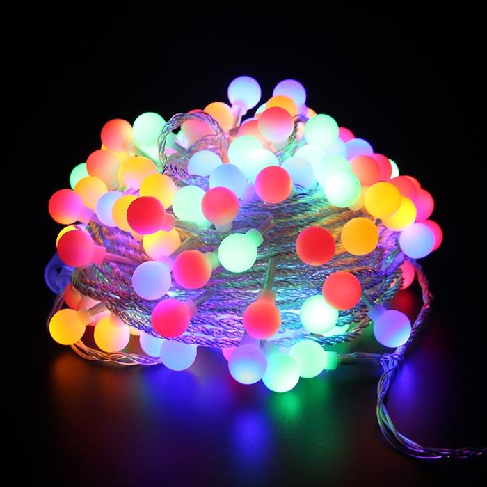 Gambar Lampu Hias Tumblr Bola Anggur Bulat 10 Meter Lampu Natal LED Dekorasi - Colorful, Baterai+USB dari Lampu LED Store undefined Tokopedia