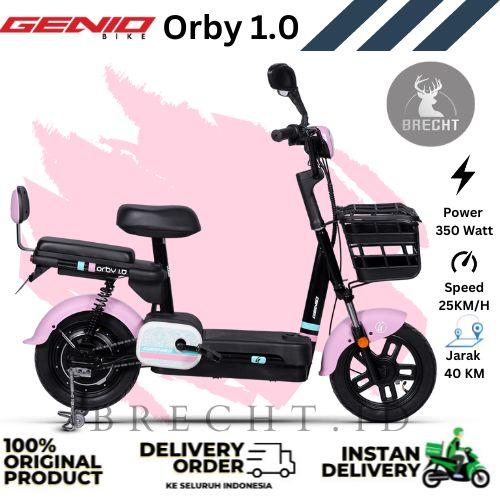 Gambar Sepeda Listrik GENIO ORBY 1.0 Electric E-Bike 350 Watt - Pink dari BRECHT.ID OFFICIAL STORE undefined Tokopedia