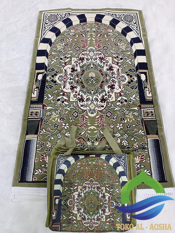 Gambar Sajadah Raudhah Motif Riyadh As-Salihin/Hijau - Madinah dari Toko Al Aqso undefined 4 Tokopedia