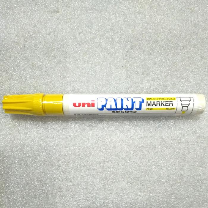 Gambar Uni Paint Marker PX-20 (Permanent) Mitsubishi Spidol Permanen - Kuning dari General Suplier gs undefined Tokopedia