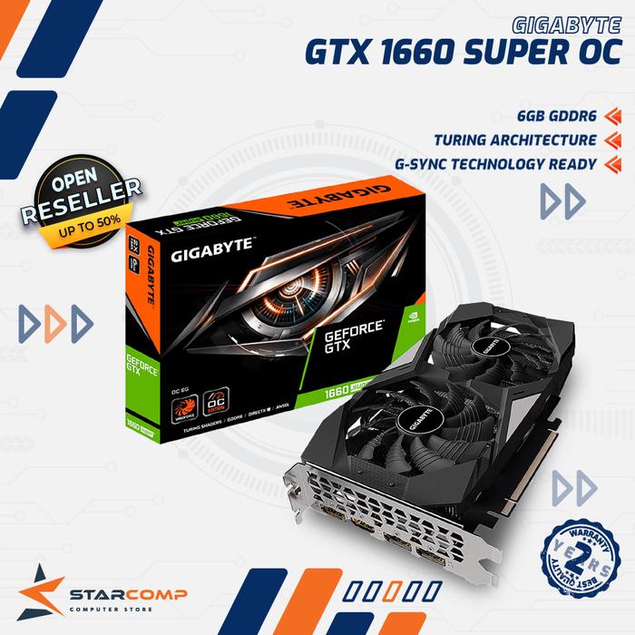 Gambar Gigabyte VGA GeForce GTX 1660 SUPER OC 6G GV-N166SOC-6G dari Starcomp Origin undefined Tokopedia