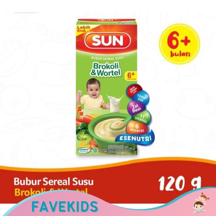 Gambar sun bubur bayi 6 bulan 3 varian rasa 120gr - brokoli&wortel dari Favekids undefined Tokopedia