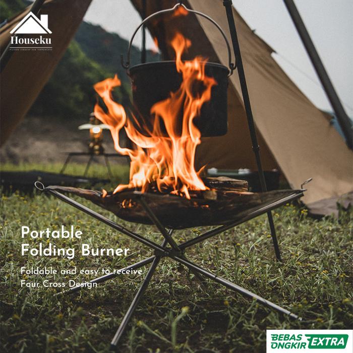 Gambar Stand Api Unggun Camping Portable Folding Fire Rack Stainless Steel dari Houseku Official undefined Tokopedia