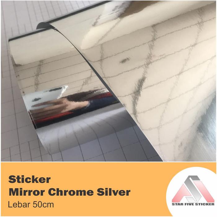 Gambar Sticker Stiker Skotlet Motor Chrome Krom Mirror Cermin Silver dari Wallpaper Kaca Film undefined Tokopedia