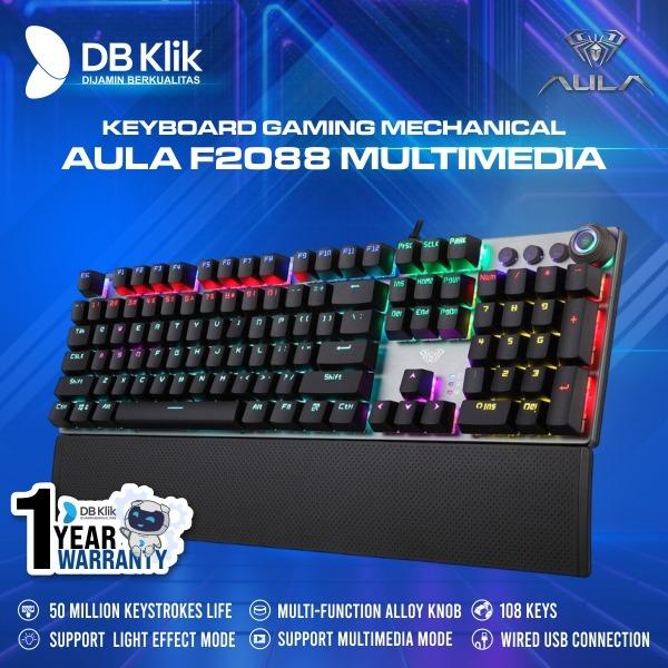 Gambar Keyboard Gaming Mechanical AULA F2088 Multimedia Hotswap Blue - F 2088 dari DBKlik Indonesia undefined Tokopedia