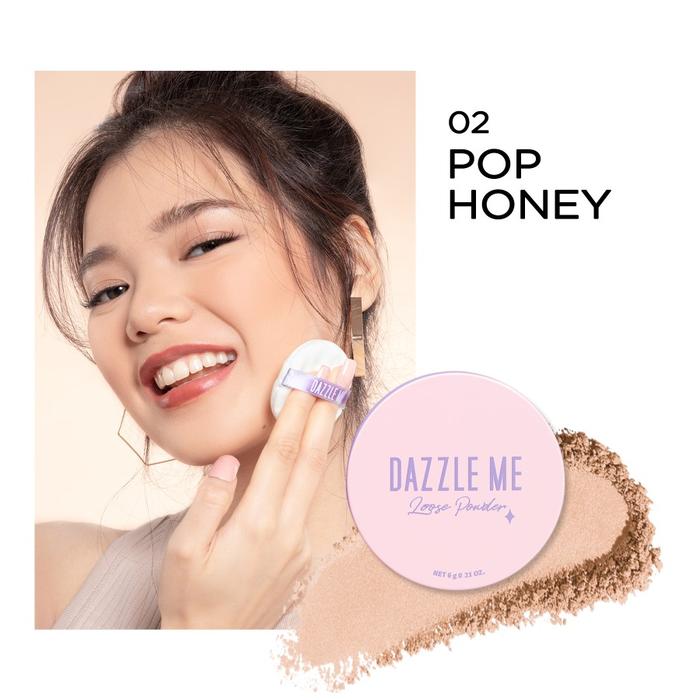 Gambar DAZZLE ME Always Setting Loose Powder Soft and Smooth Bedak Tabur Translucent bedak tabur transparant setting makeup - 02. Pop Honey dari TOKO DUNIA KECANTIKAN undefined Tokopedia