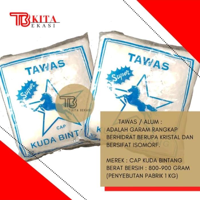 Gambar TAWAS BUBUK 400GR / 1 KG CAP KUDA BINTANG/ PENJERNIH AIR/ PENGHILANG - 1 KG dari TB Kita Kota Bekasi undefined 5 Tokopedia
