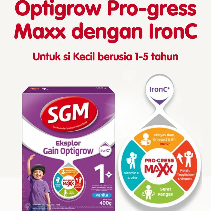Gambar SGM EKSPLOR GAIN OPTIGROW 1+ dari Haseena Tokopedia undefined Tokopedia