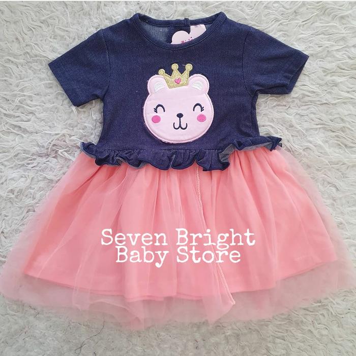 Gambar Baby Jeans Dress Tutu Pinky Bear 1 - 2 Tahun Bahan Adem Nyaman - Salem dari Sevenbrightbabystore undefined Tokopedia
