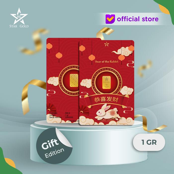 Gambar Emas Logam Mulia 24k STARGOLD, Gift Edition (Imlek Series Kelinci) 1Gr - Imlek 01 dari Stargold Indonesia undefined Tokopedia