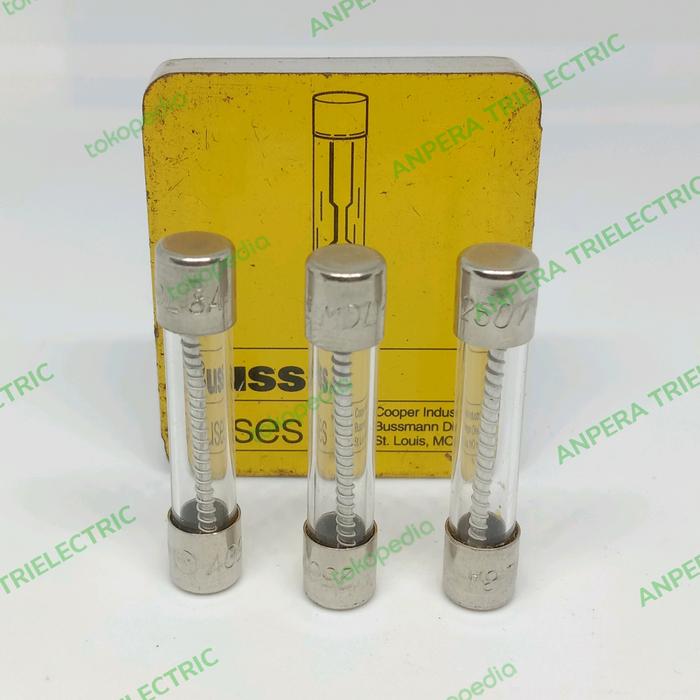 Gambar Fuse Bussmann MDL 8 8Amper Time-Delay Glass  Buss Fuses Mdl 8 250V dari ANPERA TRIELECTRIC undefined Tokopedia