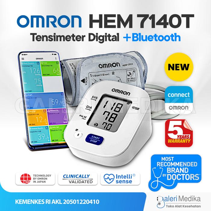 Gambar Tensimeter Digital Omron HEM-7140T Bluetooth Tensi Digital Omron - Tensi 7140T dari Galeri Medika undefined Tokopedia