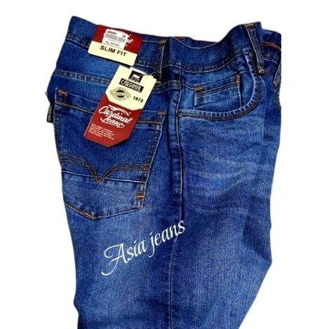 Gambar COD Celana Jeans Pria Cardinal / Celana jeans pria Slim fit - Blue stone, 28 dari Asia Jeans undefined Tokopedia