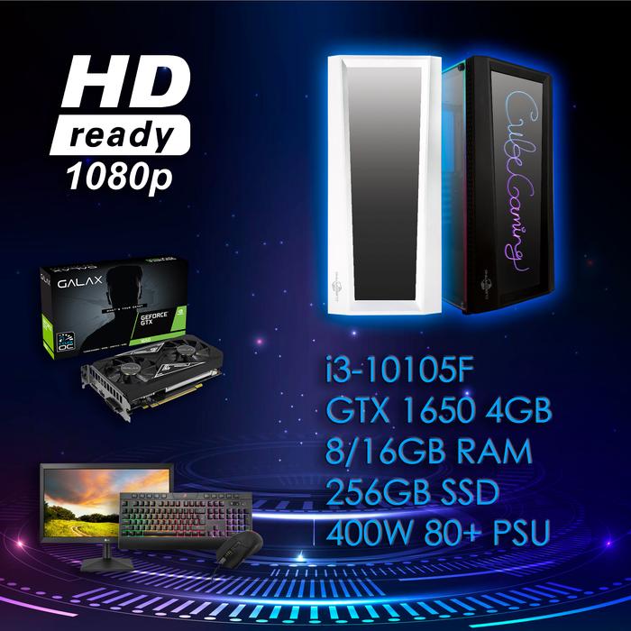 Jual PC Gaming Full Set i3-10105F GTX 1650 8/16GB SSD