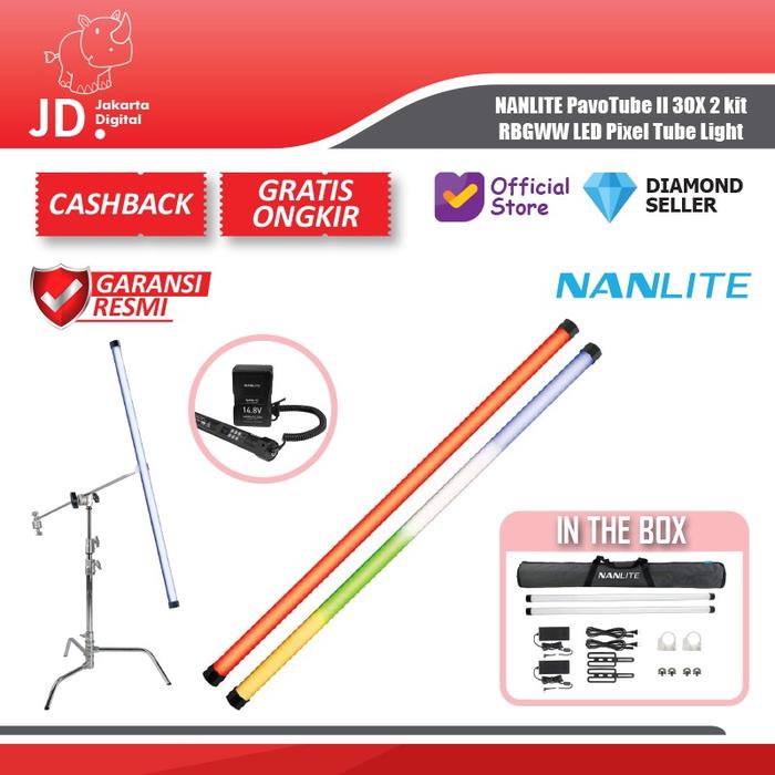 Gambar NANLITE PavoTube II 30X 2 kit RBGWW LED Pixel Tube Light - 2-Light Kit dari Jakarta Digital 8 undefined Tokopedia