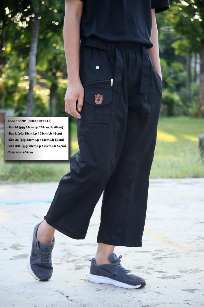 Gambar Celana Sirwal Boxer Kantong Hp Premium Pria Dewasa Best Seller - Hitam, M dari Jualan Laris_NEW undefined Tokopedia