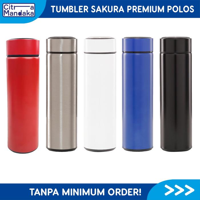Gambar Botol Minum Tumbler Custom Souvenir Logo Nama 500 ML Print UV Termos - POLOS, Merah dari Citra Mandaka Printing undefined Tokopedia