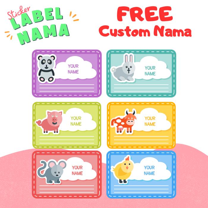 Gambar Label Nama Buku Pelajaran Stiker Label Buku Tulis Stiker HVS - HVS-1 dari Printiniitu undefined 4 Tokopedia