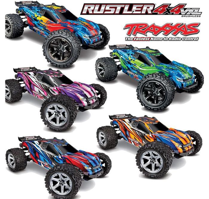 Jual RC Car RC Traxxas Rustler 4x4 VXL 1/10 67076-4 Kota