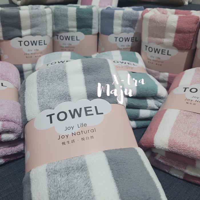 Gambar Handuk Dewasa bulu 70x140 / handuk dewasa lembut - PANTAI SALUR - Random dari X-tra Maju undefined Tokopedia