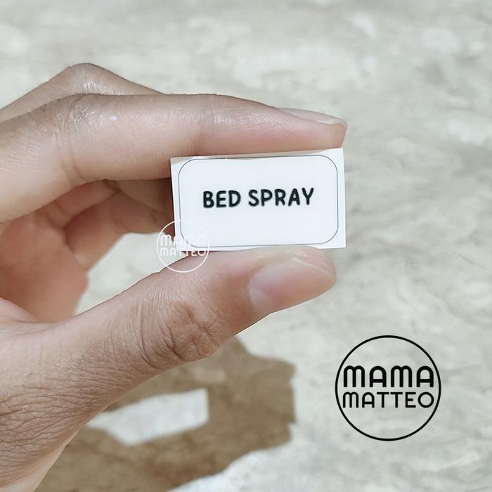 Gambar STICKER BENING Label Nama Botol Refill Isi Ulang Stiker Rumah Tangga - Bed Spray, Sticker Only dari mamamatteoid undefined Tokopedia
