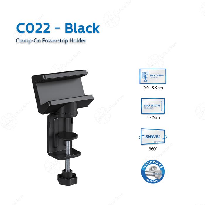 Gambar Stop Kontak Jepit Putar Power Strip Clamp Holder Rotate OXIMUS C022 - Hitam, Seller dari Oximus Indonesia undefined Tokopedia