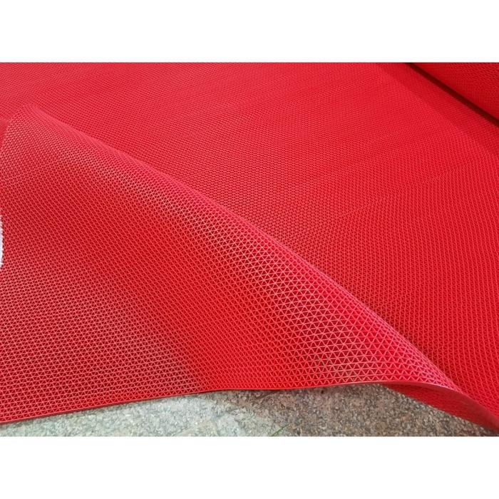 Gambar Karpet PVC Kamar Mandi 100cm x 60cm S MAT Keset Anti Slip ALL COLOUR ( lebar 60cm ) - RED dari Martha Karpet Indonesia undefined Tokopedia