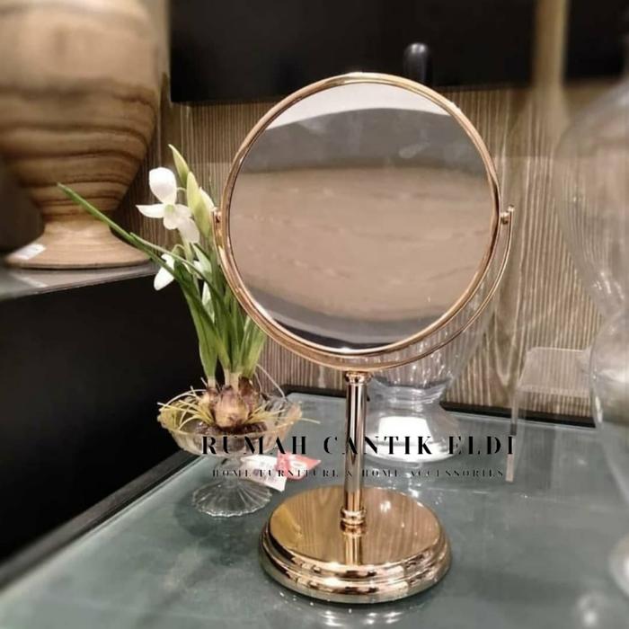 Gambar Kaca Rias Persegi/Table Mirror Square/cermin/Mirror - Gold dari Rumah Cantik Tangerang undefined Tokopedia