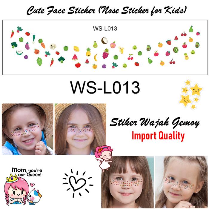 Gambar [ NEW LW ] Tato Wajah Sticker Muka / Stiker Wajah Pesta / Face Sticker - SHA WS-L013 dari PNDKingdom undefined Tokopedia