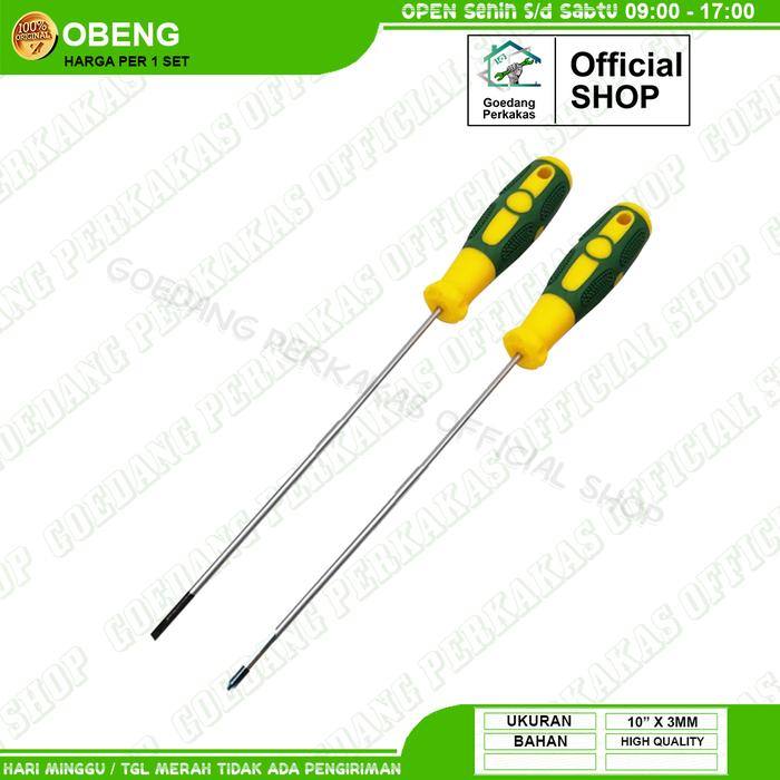 Gambar Obeng Magnet Set Plus Minus 6" 8" 10" 12" Obeng Setting Motor - Set 10 Inch dari Goedang Perkakas Shop undefined Tokopedia