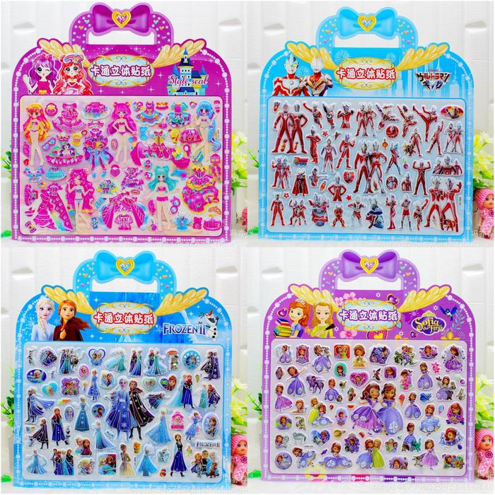 Gambar Stiker PVC 3D Anti Air Sticker Kartun Anak Murah Superhero Princess - MOTIF RANDOM dari MadisonShop undefined Tokopedia