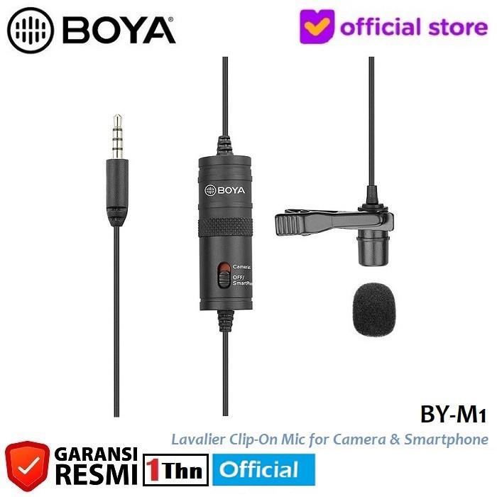 Gambar BOYA BY-M1 Lavalier Clip on Mic Microphone for DSLR Camera Smartphone dari Boya Official Surabaya undefined Tokopedia