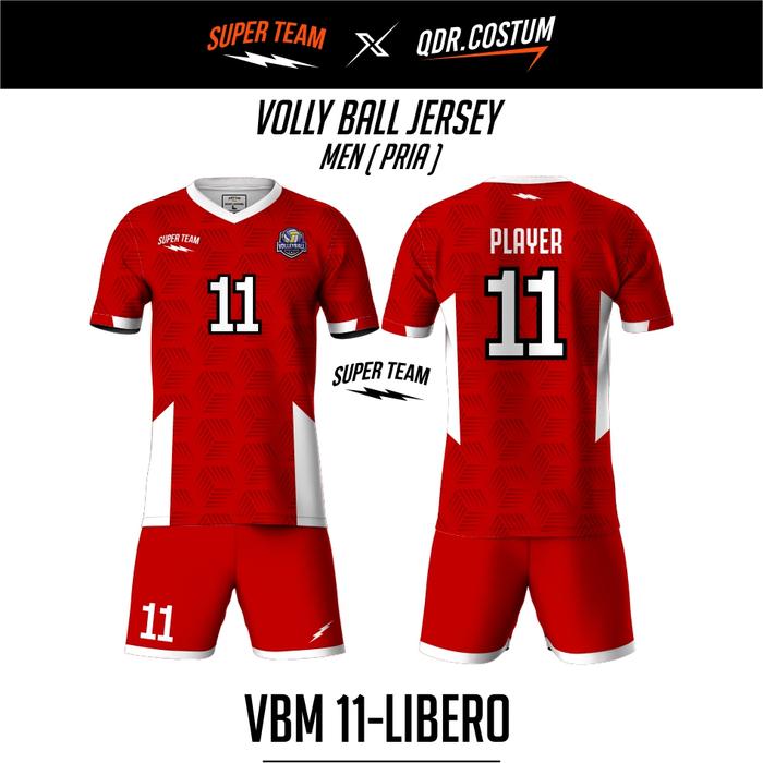 Gambar jersey setelan olahraga badminton voli bulutangkis pria VBM 11 - LIBERO, M dari qdrcostum undefined Tokopedia