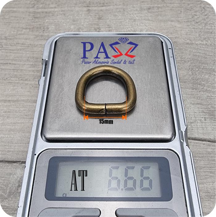 Gambar Ring D 15mm murah / Ring tas/ Aksesoris tas - Black Nickel dari Pass Bandung undefined 5 Tokopedia