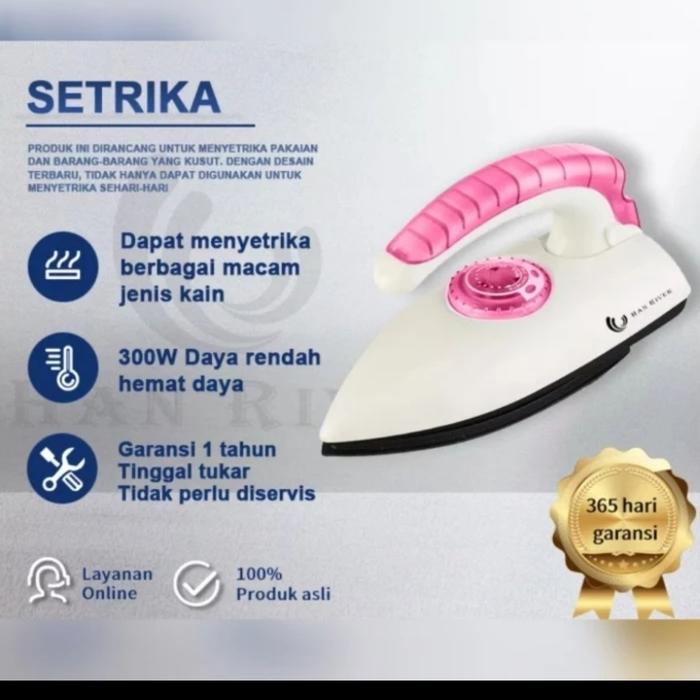 Gambar Setrika Uap Lipat Portable Hetian / Soarin 2 in 1 Travel Iron Steamer - Merah Muda dari Doku Laku undefined Tokopedia