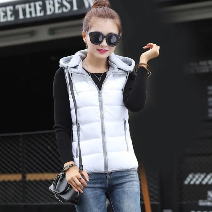 Gambar Rompi wanita kekinian/Rompi Terbaru/Rompi Winter/Rompi Casual - Putih, M dari Mang John Jacket undefined Tokopedia