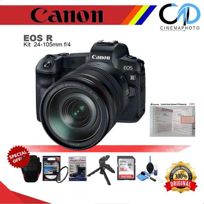 Canon EOS R Kit 24-105mm f/4 Lens BODY ONLY di Cinema Photo Tokopedia