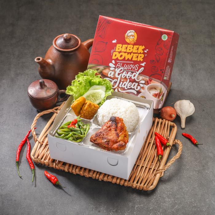 Jual Nasi Box ayam goreng / ayam bakar/ bebek goreng + Tahu tempe