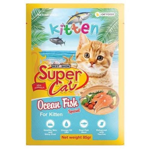 Gambar SUPER CAT Pouch 85Gr Makanan Kucing Basah Murah Premium Kitten Adult - SC Kit OFISH dari Surabaya Pet Center 2 undefined Tokopedia