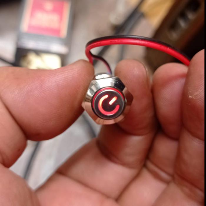 Gambar Metal Push button LED Switch Light LATCHING Self Lock 12mm Waterproof - 3-6VOLT MERAH dari SAGALAdijual BANDUNG undefined Tokopedia