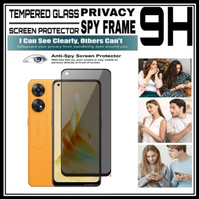 Gambar OPPO RENO 8T RENO8 T 5G 4G TEMPERED GLASS SPY FRAME PRIVACY SCREEN 9H - OPPO RENO 8T 4G, FRAME BLACK dari Best Accesories Hp undefined Tokopedia