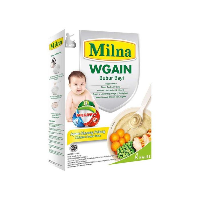 Gambar MILNA WGAIN BUBUR BAYI 120 G - AYAM KACANG POL dari LESTARI BABY KIDS undefined Tokopedia