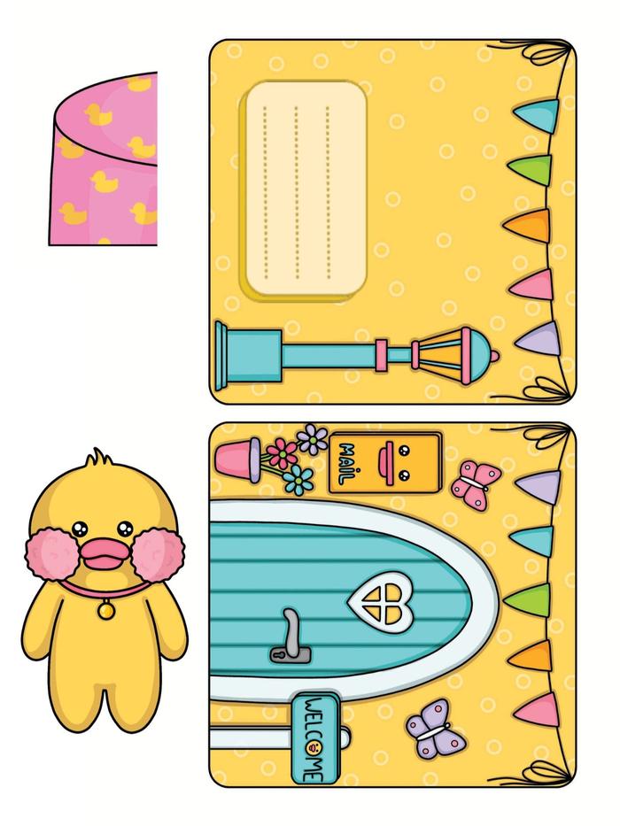 Gambar bebek viral doll quite book paper duck mainan edukasi - belum disusun Anak Toys - tidak dilaminas dari Cionara Exito Shop undefined Tokopedia