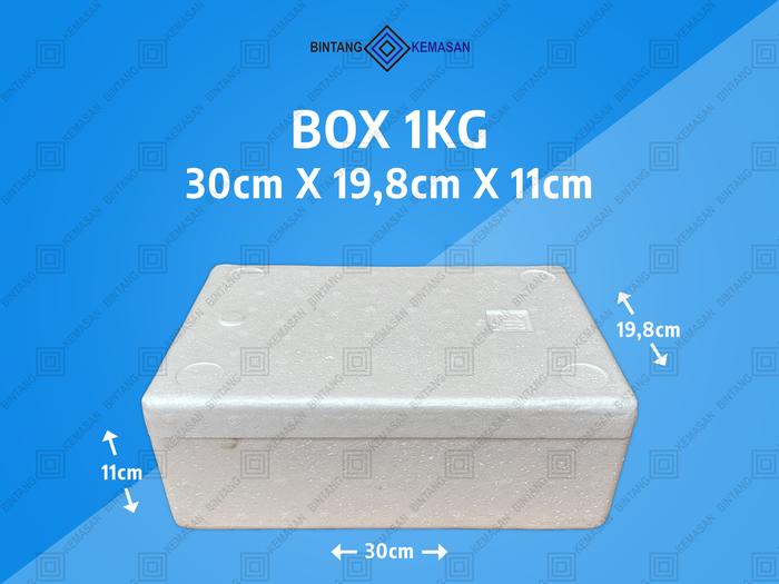 Gambar Box Styrofoam 1Kg 30 x 19,8 x 11cm - Box foam - MEDIUM dari Sinar Bintang Kemasan undefined Tokopedia
