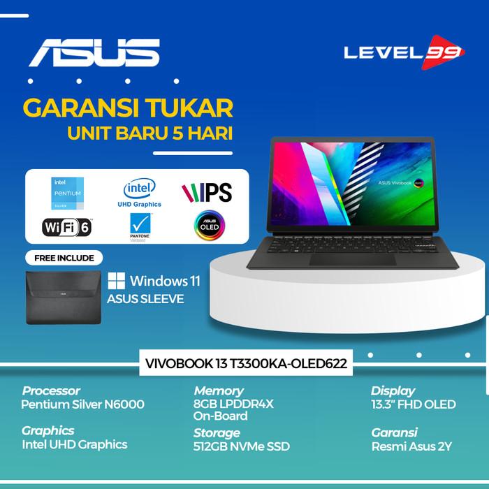 Gambar Laptop Asus VivoBook Slate 13 T3300KA-OLED621 |N6000/256GB/8GB/13.3" - standard dari Level99Store undefined Tokopedia