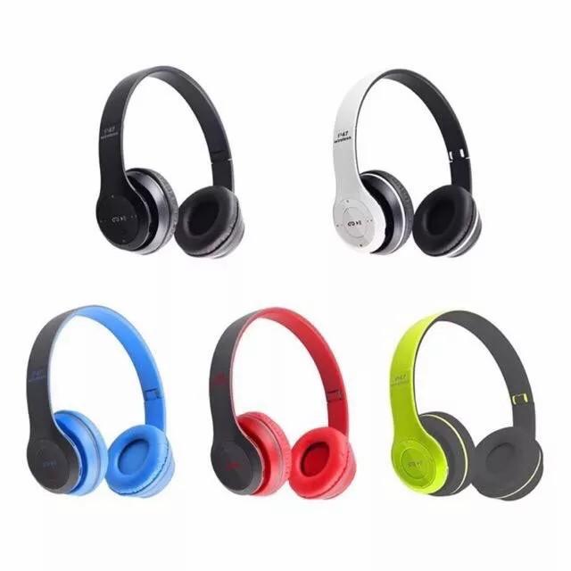 Gambar HEADSET HEADPHONE BLUETOOTH P47 CAT MACARON BANDO LED KUCING P-47 P47M - P47 POLOS dari HJ collectionnn undefined Tokopedia