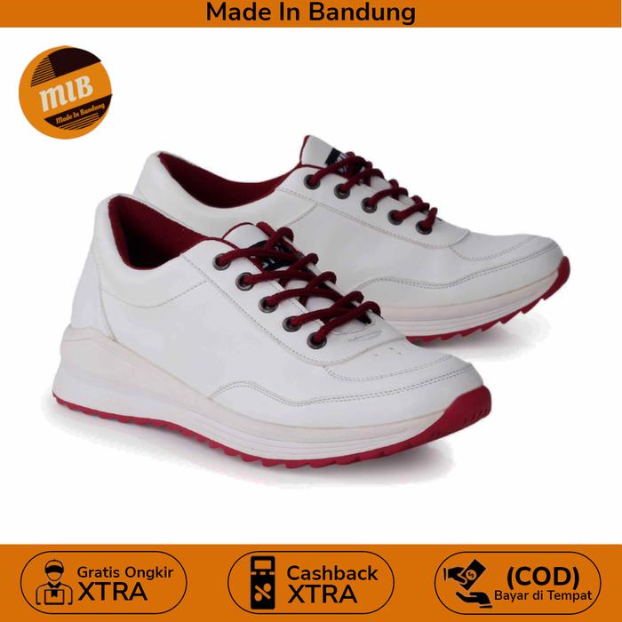 Gambar Sepatu Wanita Sneakers Casual Sneaker Santai Cats Kets Putih KZS 100 - Putih x Merah, 40 dari KUZATURA_NEW undefined Tokopedia
