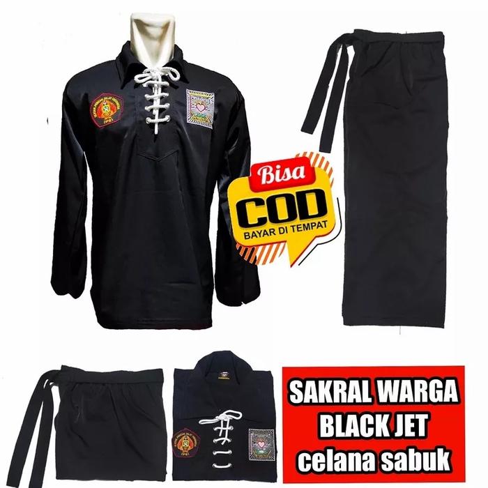Gambar Baju Seragam Silat Sakral Warga PSHT Black Jet Celana Sabuk - M, Satu Stel dari PSHT INDONESIA undefined Tokopedia