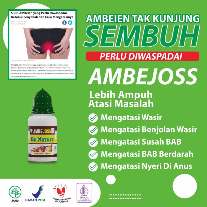 Gambar Obat BAB Berdarah Wasir Ambeien Paling Ampuh Ambejoss di Apotik dari DE NATURE PUSAT OFFICIAL undefined Tokopedia