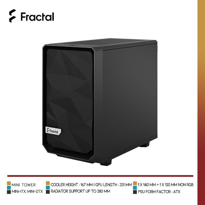 Gambar FRACTAL DESIGN Meshify 2 Nano | ITX form-factor enthusiasts case - Black TG Dark dari Nano Komputer undefined Tokopedia